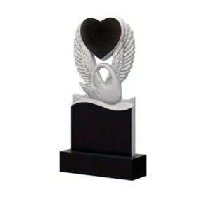 Памятник барельеф Ангел с сердцем 2