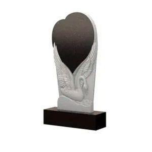 Памятник барельеф Печальный Лебедь с сердцем