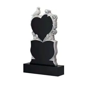 Памятник барельеф Сердце, птица, розы