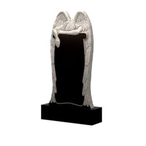 Памятник барельеф Скорбящий ангел с крыльями