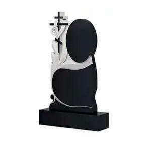 Памятник барельеф крест с резьбой и кругом