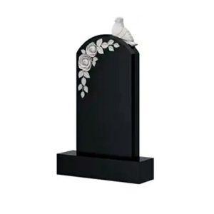 Памятник барельеф полукруг с птицей и цветами