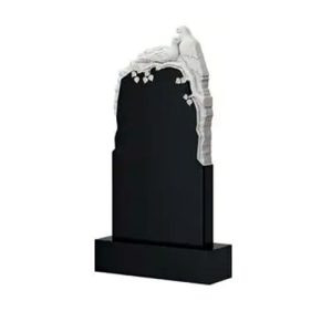 Памятник барельеф с голубями и скалой по контуру