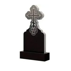 Памятник барельеф с резным православным крестом