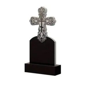 Памятник барельеф с резным православным крестом