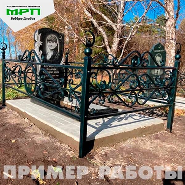 пример работы 14 памятники на могилу МРП Габбро - Диабаз Уфа