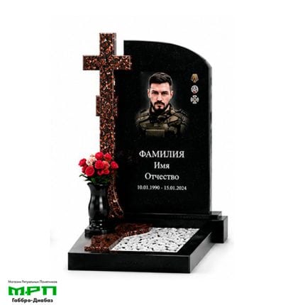 Образец памятника СВО из каталога №В35